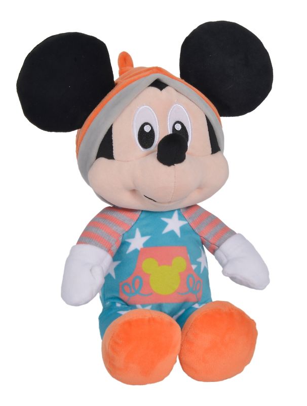  mickey souris peluche pyjama bleu 25 cm 